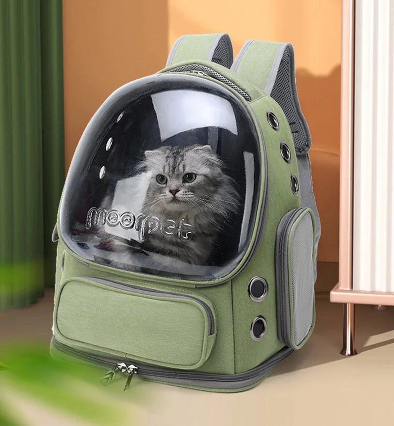 Pet Cat Backpack Astronaut Transparent Carrying Bag For Cat puppy Breathable kitten Outdoor Bags Space Capsule Cats Package