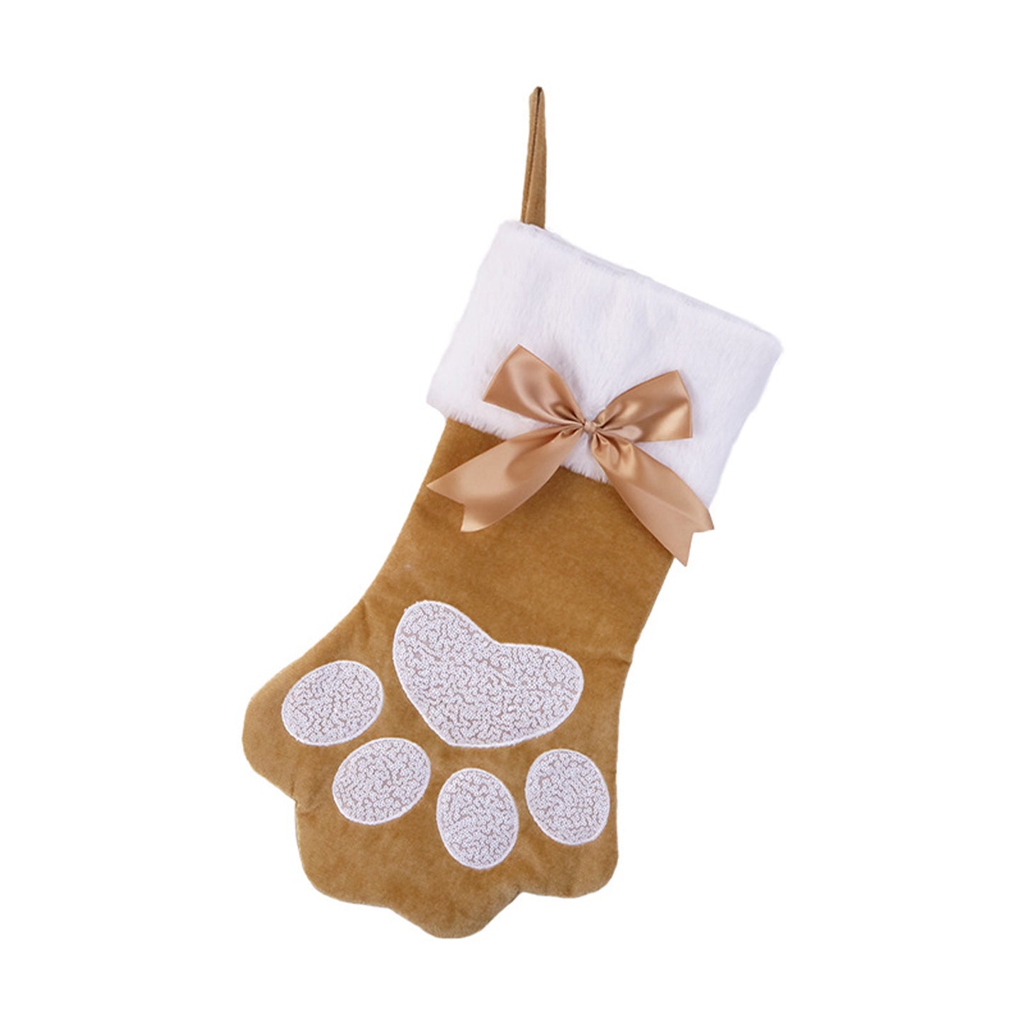 Pet Dog Cat Paw Pendant Christmas Stockings Gift Bags Decoration Festival Supplier Embroidery Plush Xmas Tree Ornaments