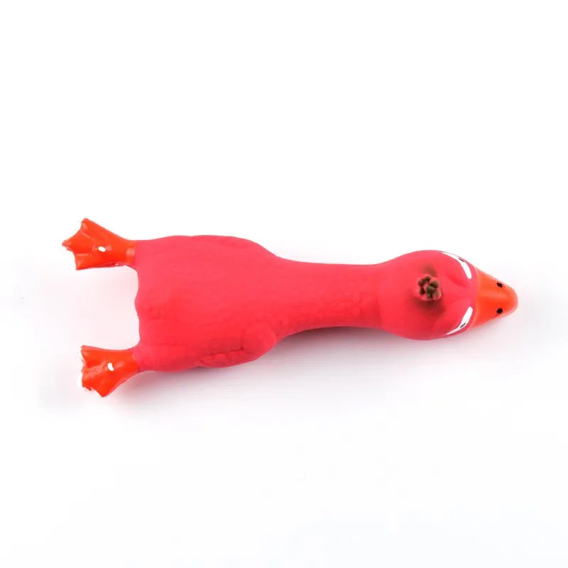 Cute Latex Chicken Shape Pet Squeak Toys Dog Cat Puppy Chew Sound Toys Simulation Screaming Chicken Creative Dog Accessories