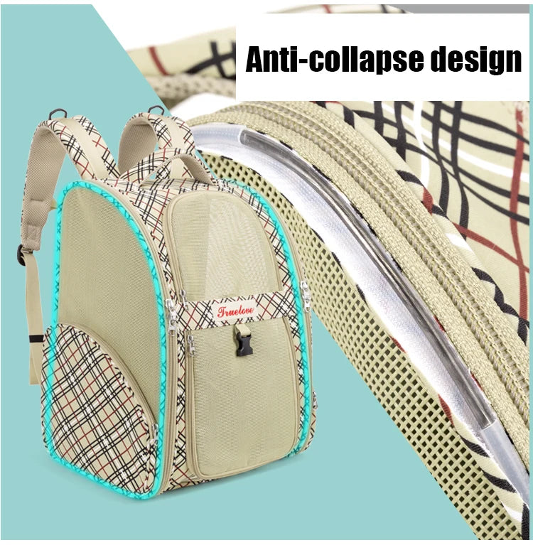 Truelove Pet Backpack Fashion Minimalist Backpack Cat Travel Luxury One Shoulder Portable Foldable Cat Pet Dog Bag TLX5971