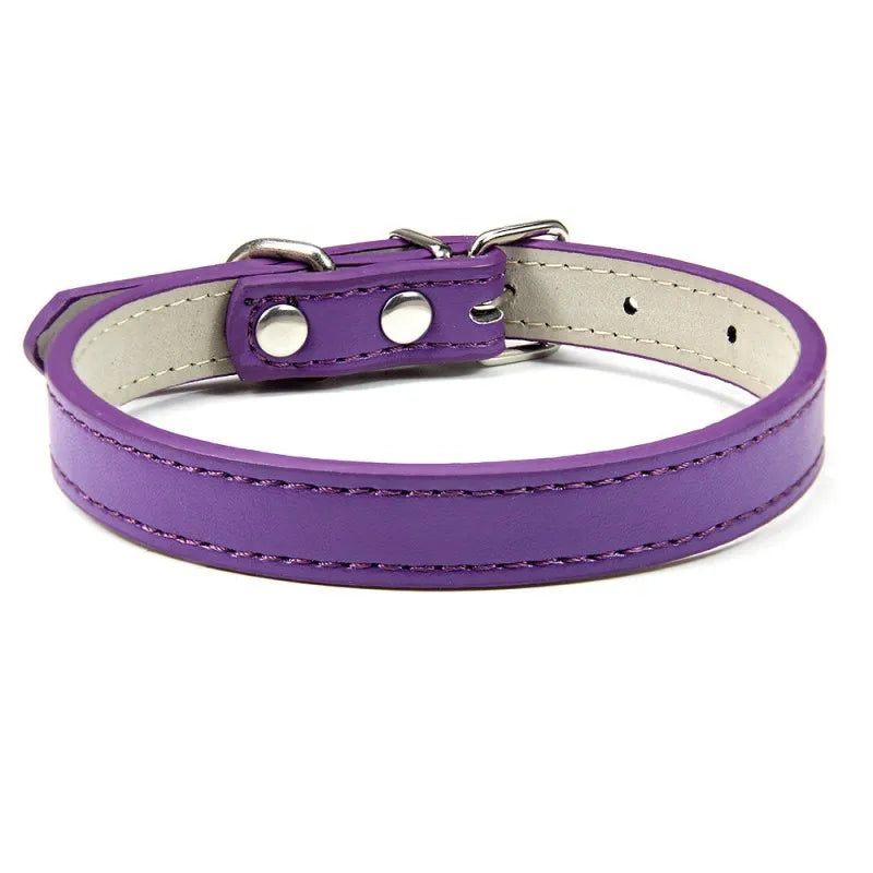 1 Piece Adjustable PU Leather Collar for Cats or Dogs