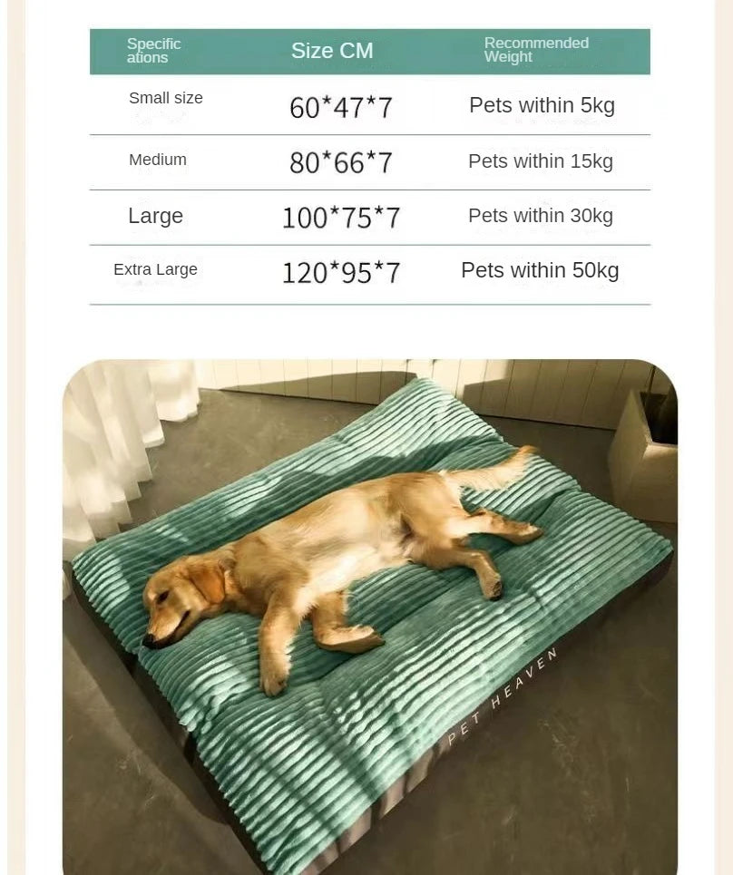 Detachable Easy To Clean Warm Floor Mat for Sleeping Breathable Washable Pet Sleeping Bed Mat Dog bed Corduroy Dog Mat Plush Bed