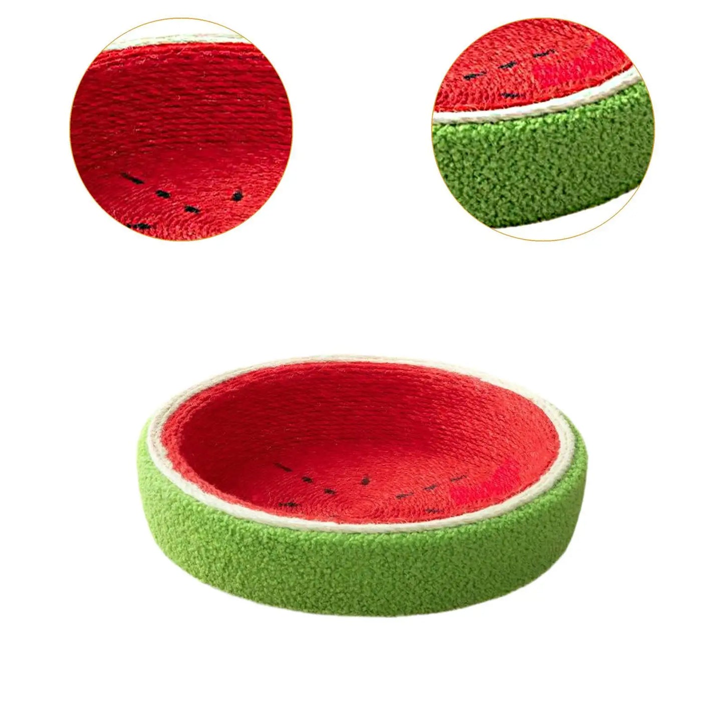 Sisal Cat Scratching Board Watermelon Cat Nest Sturdy Multipurpose Luxury Pet Cat Lounge Bed Cat Scratcher Bowl Kitten