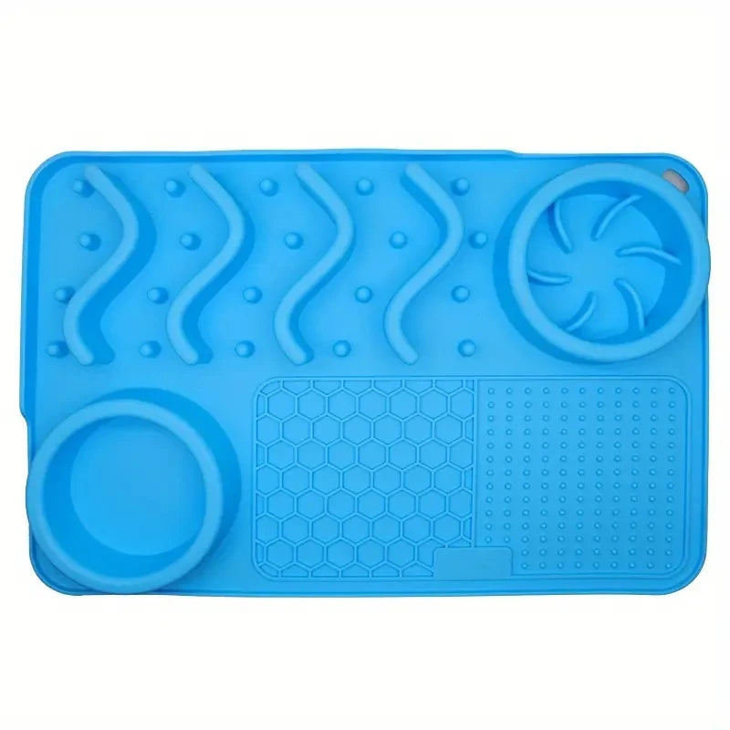 Dog Feeding Mat Pet Slow Food Mat Lick Mat With Suction Cups For Dog And Cat Pet Supplies Anti-choking and anti-suffocation bowl