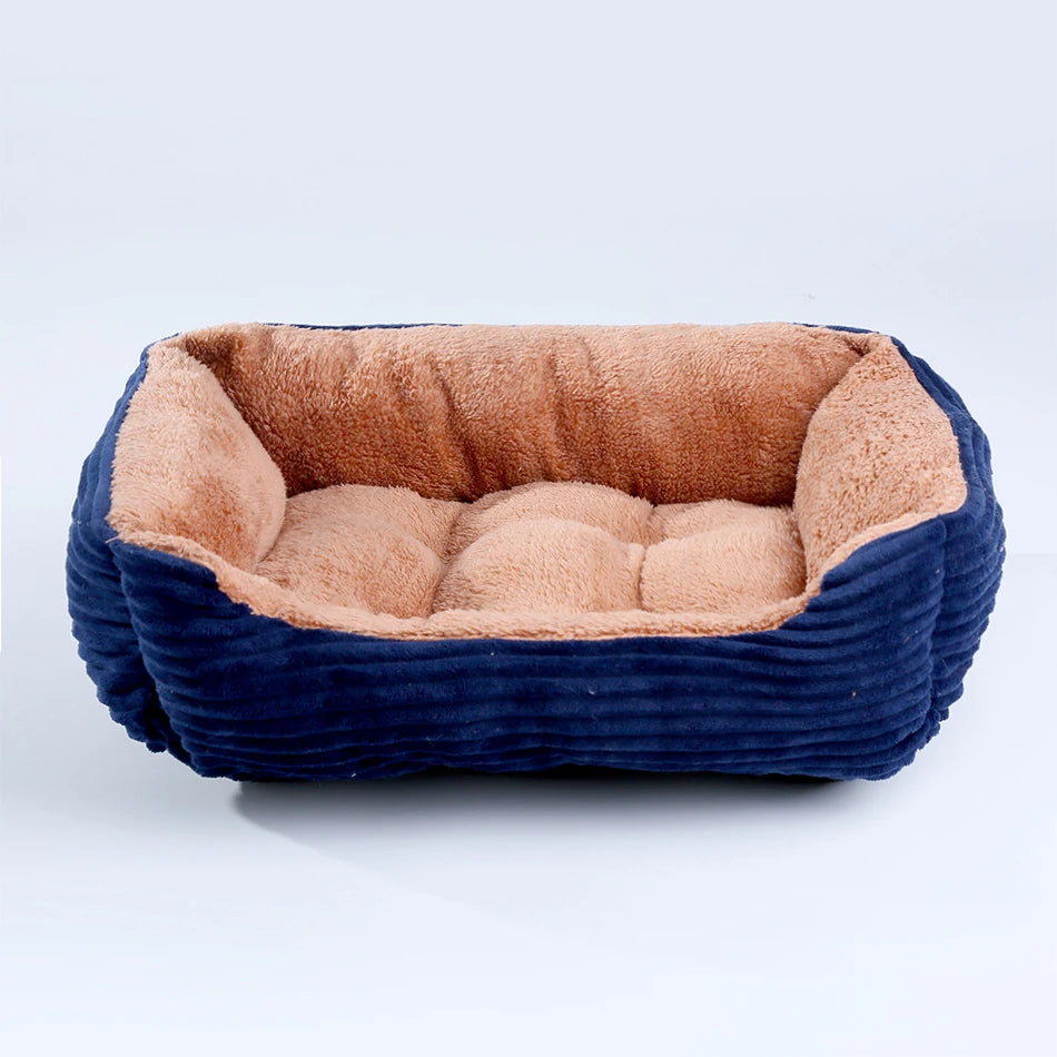 Bed for Dog Pet Square Plush Kennel Medium Small Dog Sofa Bed Cushion Pet Calming Dog Bed House Pet Supplies Accessories