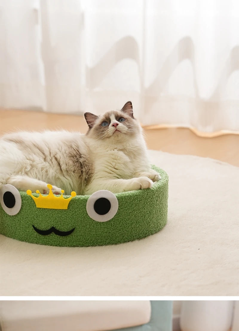 Cat Scratcher 2 In 1 Cat Anti Scratch Bed Cute Shape Cat Scratching Bed Round Cat Scratch Protection Paw Toy Gatos Accesorios