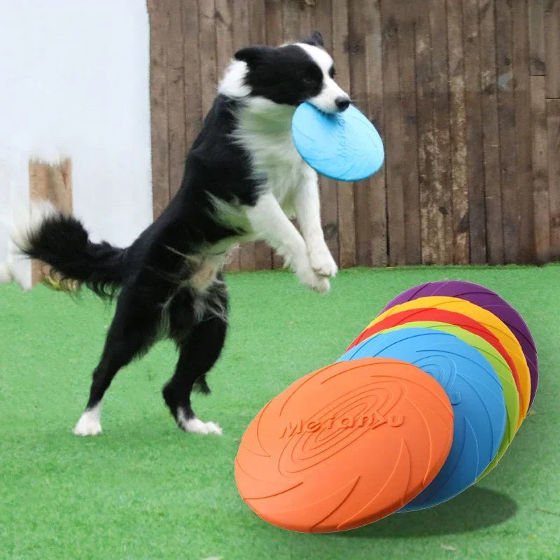 15/18/22cm Pet Dog Flying Disk Toy Silicone Dog Toy Dog Game Flying Discs Resistant Chew Puppy Training Interactive Pet Supplies