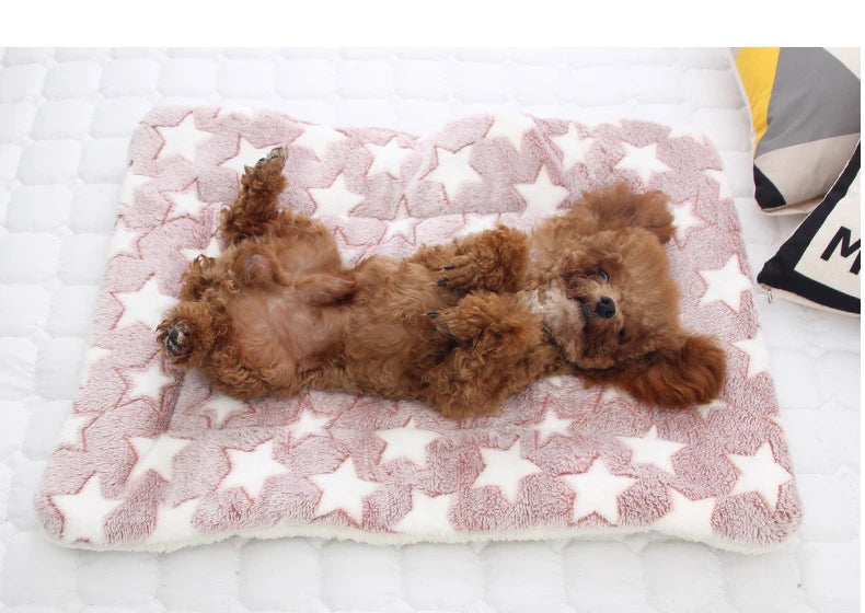 Flannel Thickened Dog Bed Mat Soft Pet Sleeping Mat for Small Medium Large Dogs Cats Winter Warm Pet Blanket Pet Supplies