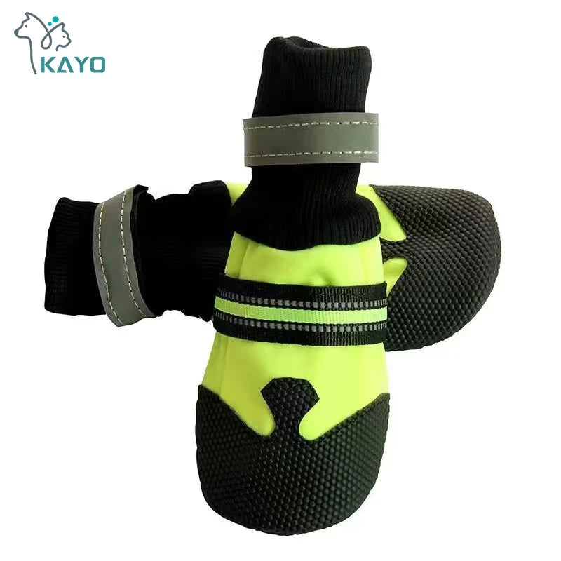 Breathable Pet Dog Shoes Waterproof Outdoor Walking Net Soft Pet Shoes Night Safe Reflective Boots For Small Medium Dogs