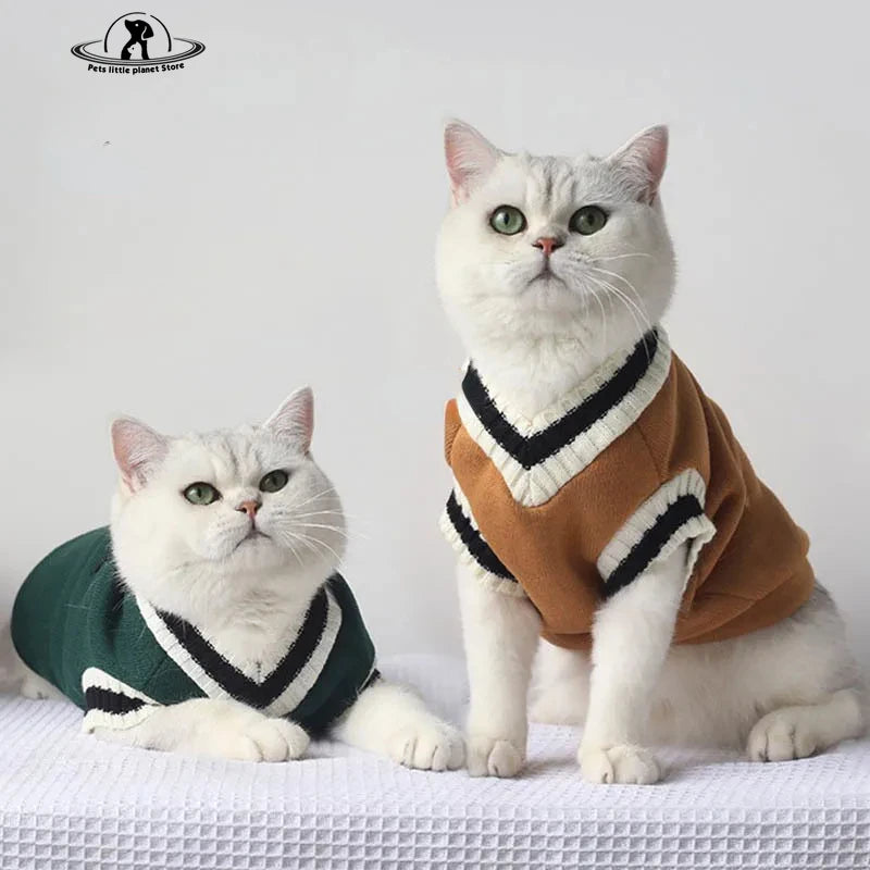 Cat Dog Sweater Pullover Winter Pet Clothes for Small Dogs Cat Vest Puppy Jacket Pet Cat Clothing Kitty