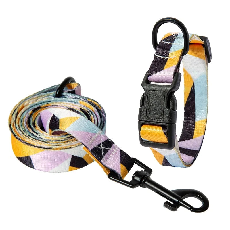 Adjustable Dog Cat Collar and Leash Set Chest for Small Medium Large Dogs Training and Behavior Aids Walking Strap Pet Products