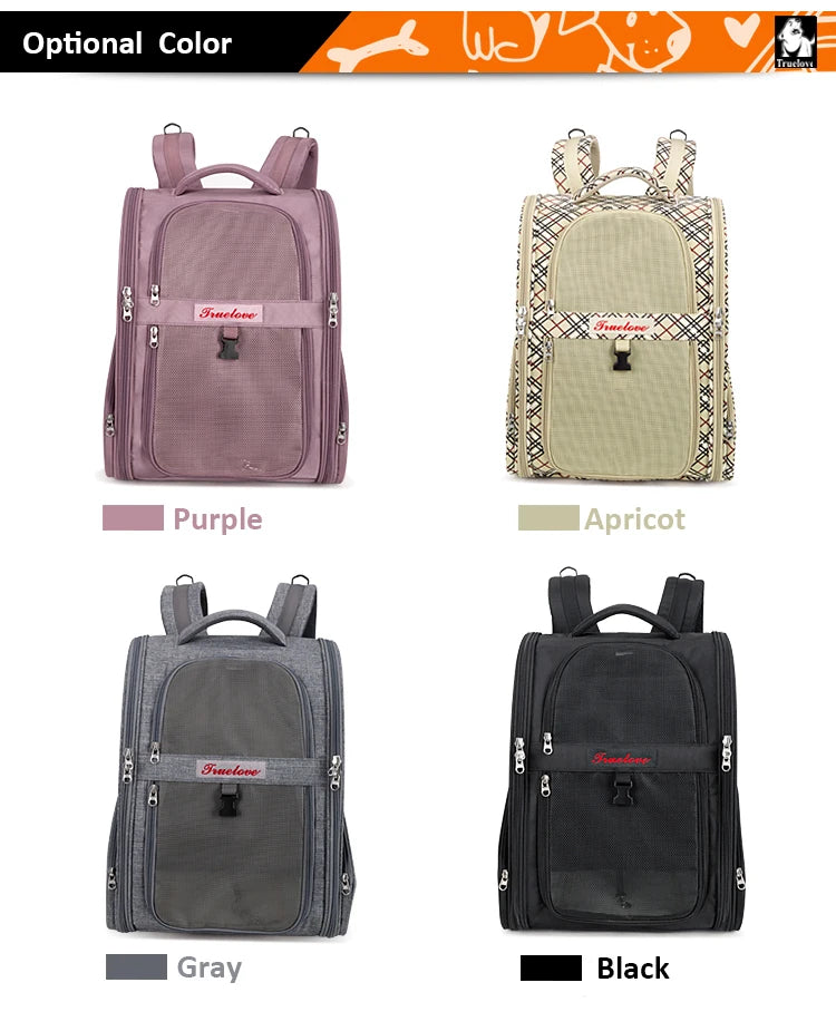 Truelove Pet Backpack Fashion Minimalist Backpack Cat Travel Luxury One Shoulder Portable Foldable Cat Pet Dog Bag TLX5971