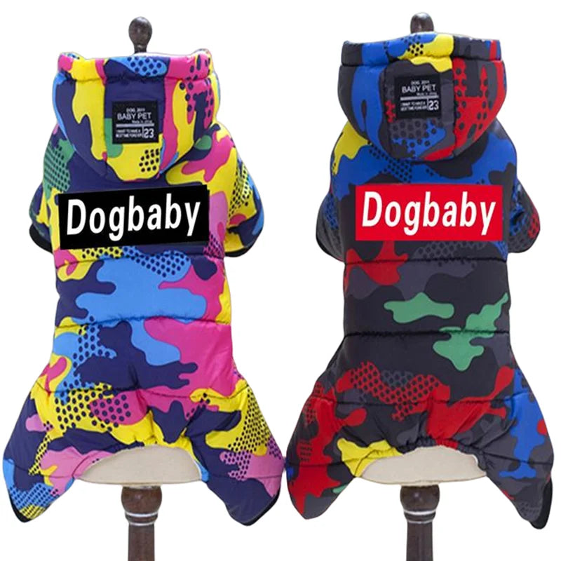 Pet Dog Jumpsuit Thicken Warm Winter Dog Clothes for Small Dogs Cats Chihuahua Jacket Yorkie Shih Tzu Down Coat Poodle Outfits