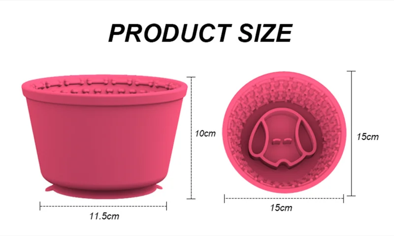 Pet supplies Silicone slow food bucket cat distraction licking pad dog slow food anti choking bowl