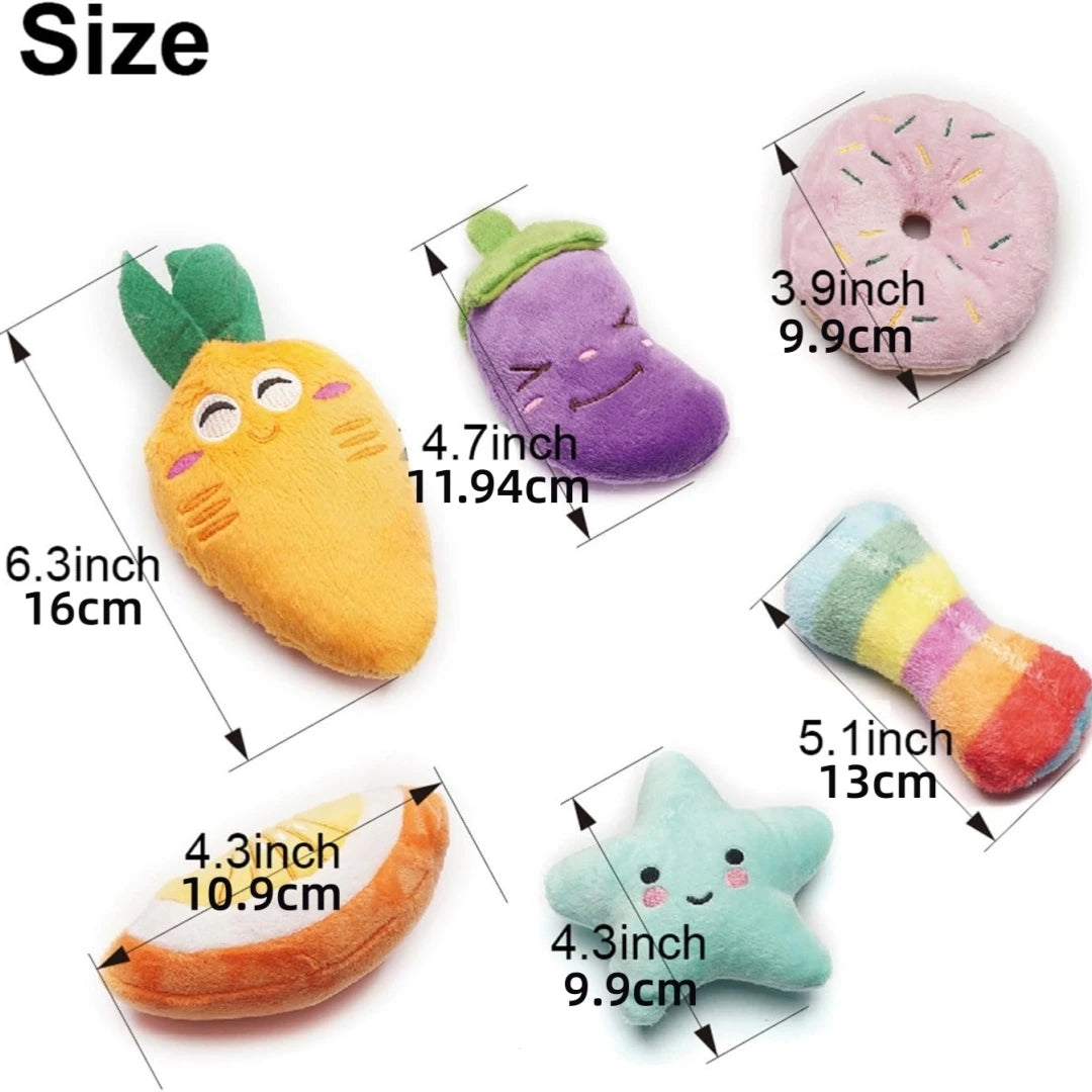 9-piece set of squeaking puppy toys, cute multi-color design, can bite at any time, suitable for small dogs