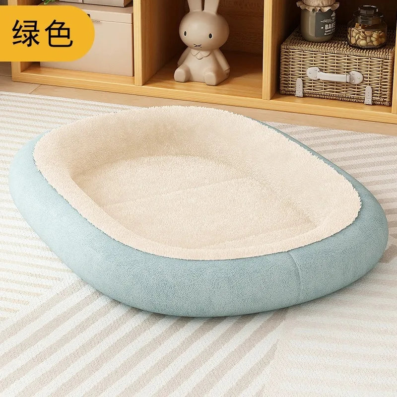 2024 Winter Dog Cat Bed Sofa Mat Round Carpet Rug Pet Kennel Nest Soft Material Warm Sleeping House Puppy Cushion