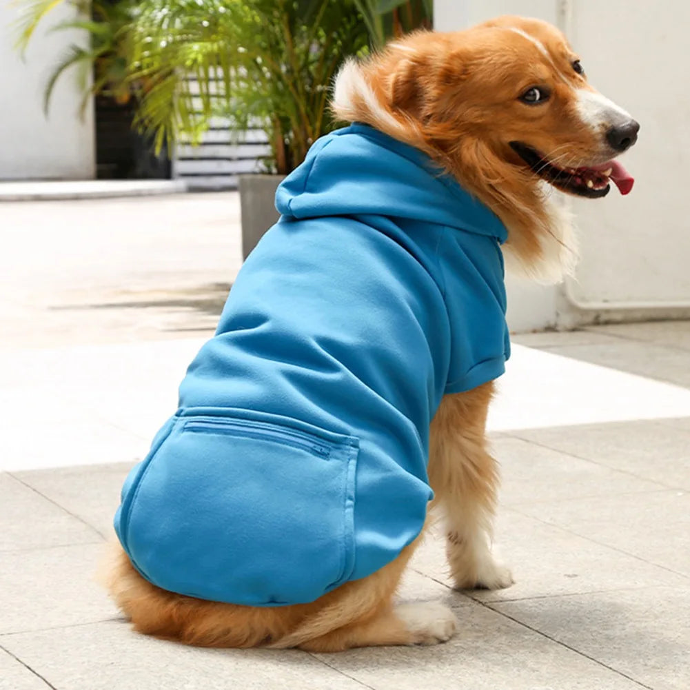 Puppy Dog Hoodie for Small Medium Dogs Hooded Sweatshirt with Pocket Hat Pet Clothes Sweaters Cat Hoodies Coat Winter