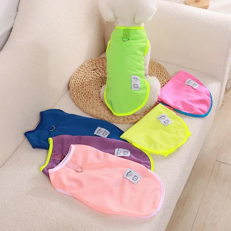 Puppy Breathable Dog Vest Pet Clothes for Small Medium Dogs Cat Vest T-shirt Teddy Thin Shirts Outdoor Pet Dog Clothing