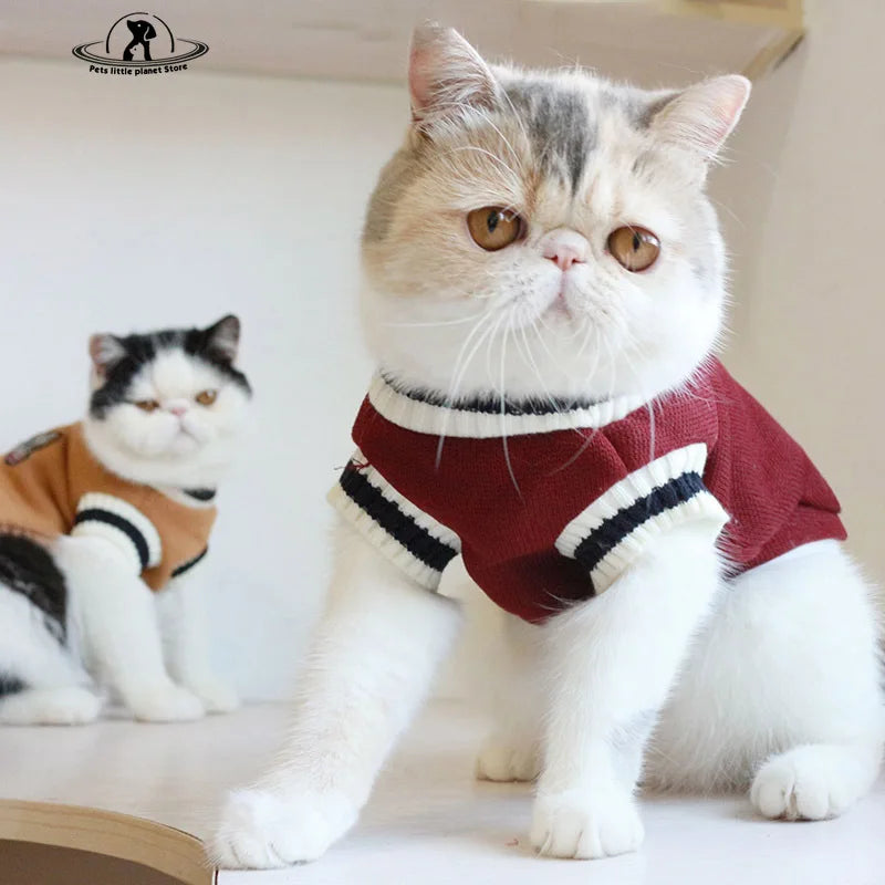 Cat Dog Sweater Pullover Winter Pet Clothes for Small Dogs Cat Vest Puppy Jacket Pet Cat Clothing Kitty