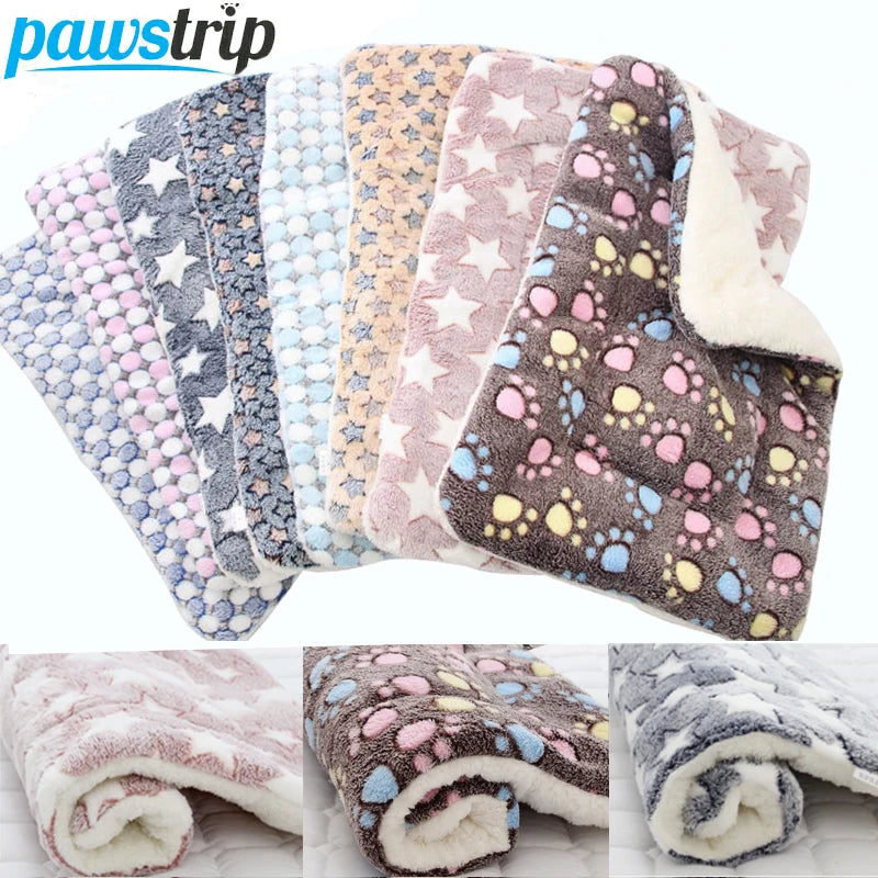 Flannel Thickened Dog Bed Mat Soft Pet Sleeping Mat for Small Medium Large Dogs Cats Winter Warm Pet Blanket Pet Supplies