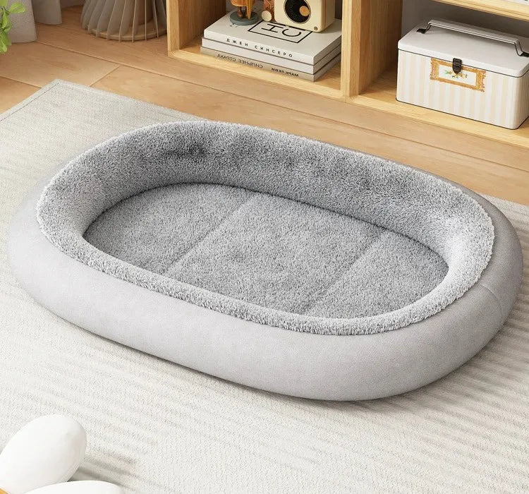 2024 Winter Dog Cat Bed Sofa Mat Round Carpet Rug Pet Kennel Nest Soft Material Warm Sleeping House Puppy Cushion