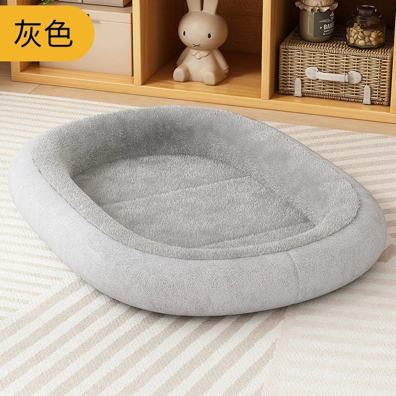 2024 Winter Dog Cat Bed Sofa Mat Round Carpet Rug Pet Kennel Nest Soft Material Warm Sleeping House Puppy Cushion