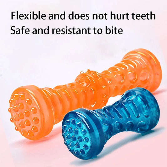 Bite Resistant Pet Toy Toothbrush Bone Sturdy Dog Toy Interactive Puppy Game Toy Dog Bone Rubber Puppy Chew Toy Dog