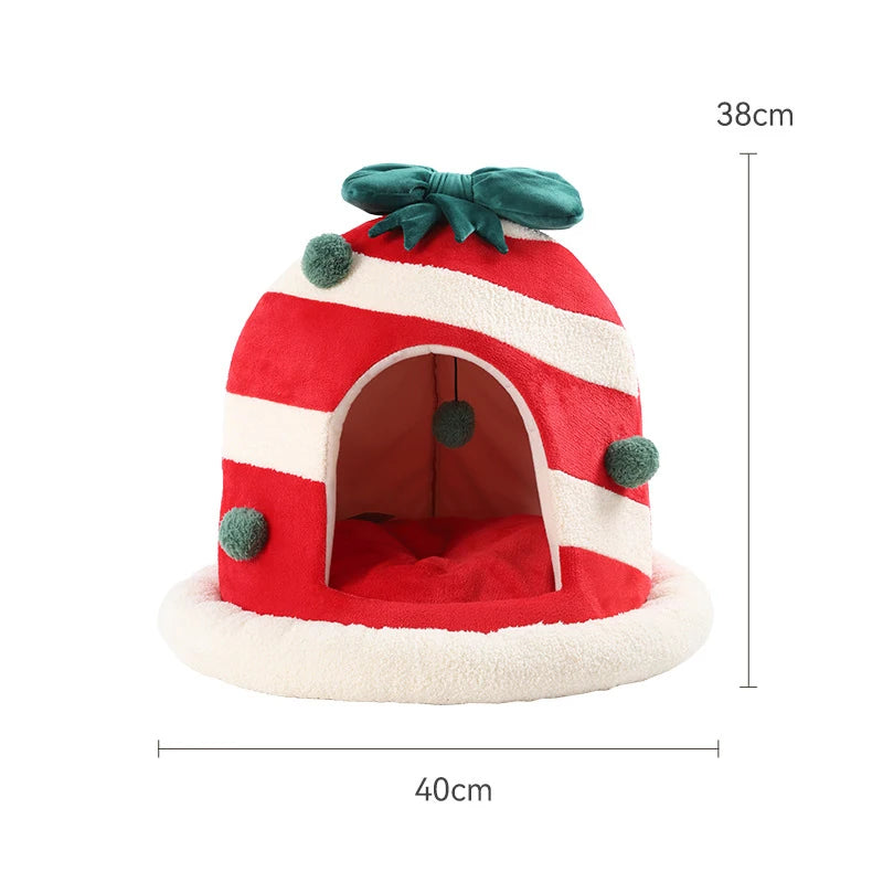 Cats Warm Bed Christmas Pet Goods Winter Puppy House Accessory Dog Mat Houses and Habitats Cushions Things Accessories