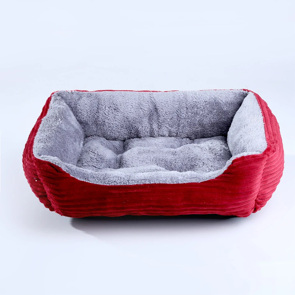 Bed for Dog Pet Square Plush Kennel Medium Small Dog Sofa Bed Cushion Pet Calming Dog Bed House Pet Supplies Accessories