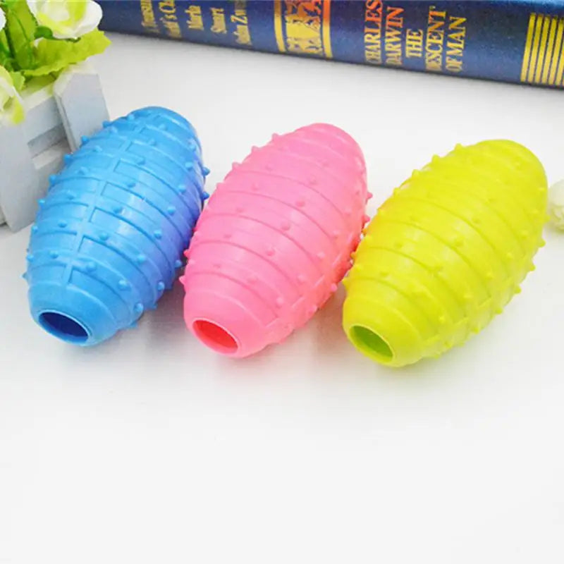 1PC Pet Toys For Small Dogs Rubber Resistance To Bite Dog Toy Teeth Cleaning Chew Training Toys Pet Supplies Random Color