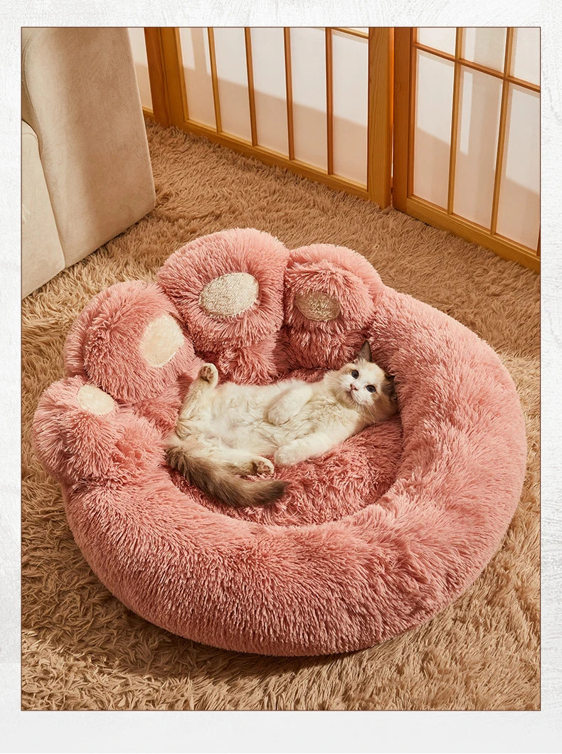 Fluffy Dog Bed Plush Kennel Accessories Pet Products Large Dogs Beds Bedding Sofa Basket Small Mat Cats Big Cushion Puppy Pets