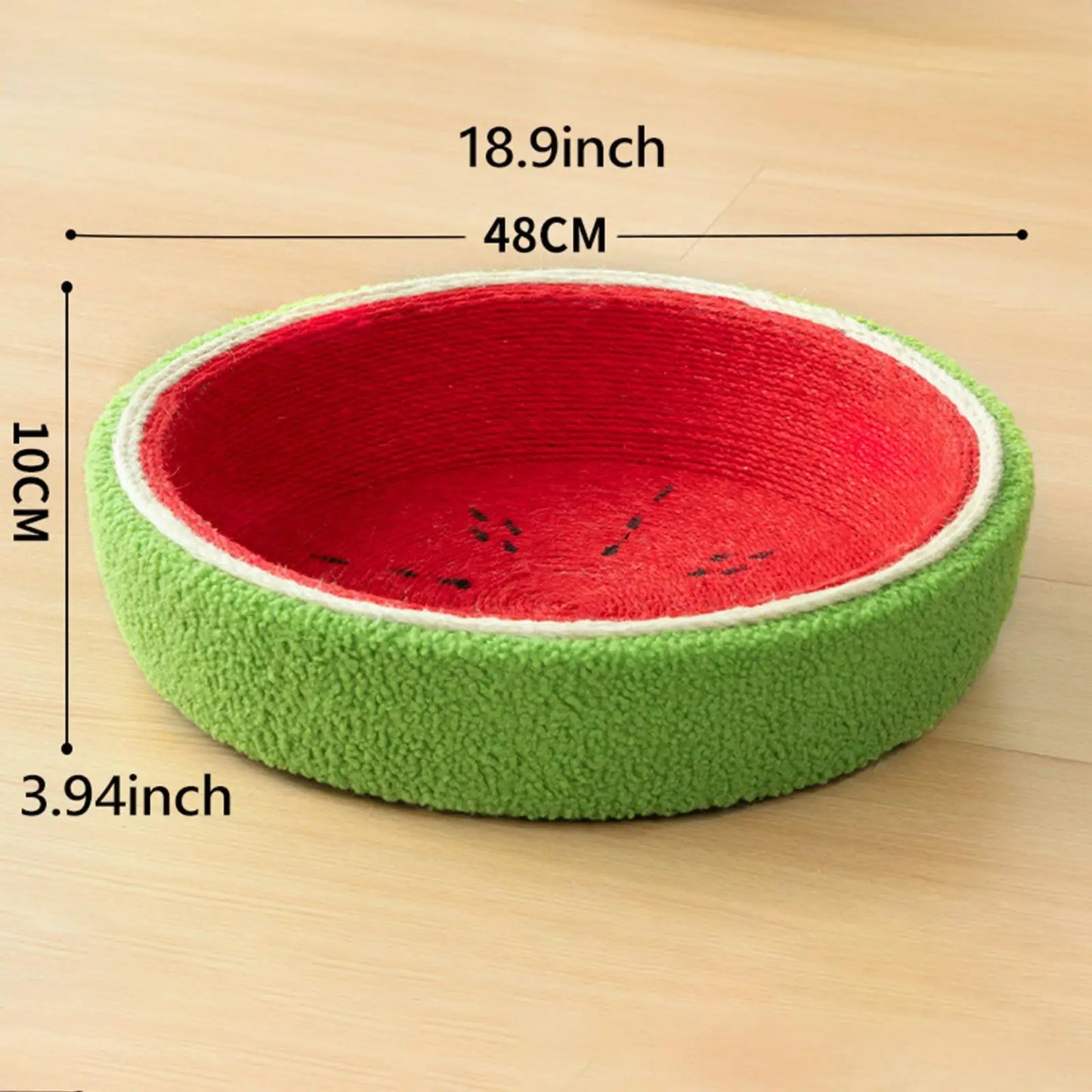 Sisal Cat Scratching Board Watermelon Cat Nest Sturdy Multipurpose Luxury Pet Cat Lounge Bed Cat Scratcher Bowl Kitten