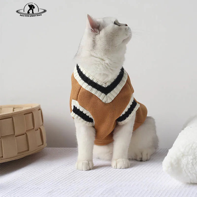 Cat Dog Sweater Pullover Winter Pet Clothes for Small Dogs Cat Vest Puppy Jacket Pet Cat Clothing Kitty