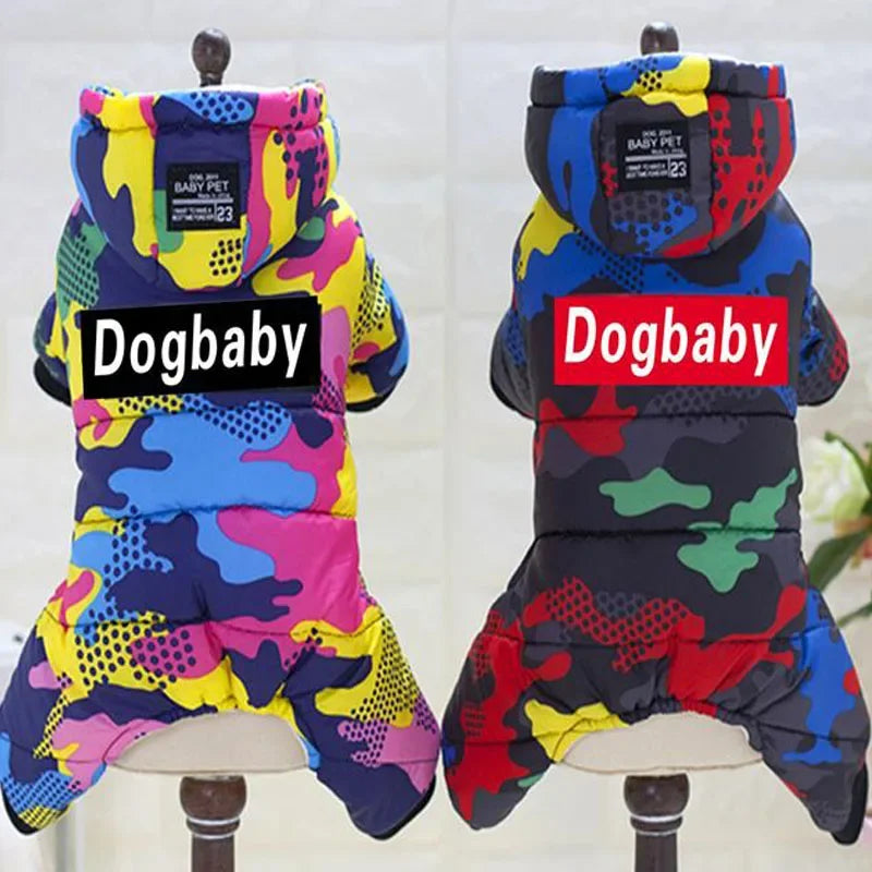 Pet Dog Jumpsuit Thicken Warm Winter Dog Clothes for Small Dogs Cats Chihuahua Jacket Yorkie Shih Tzu Down Coat Poodle Outfits