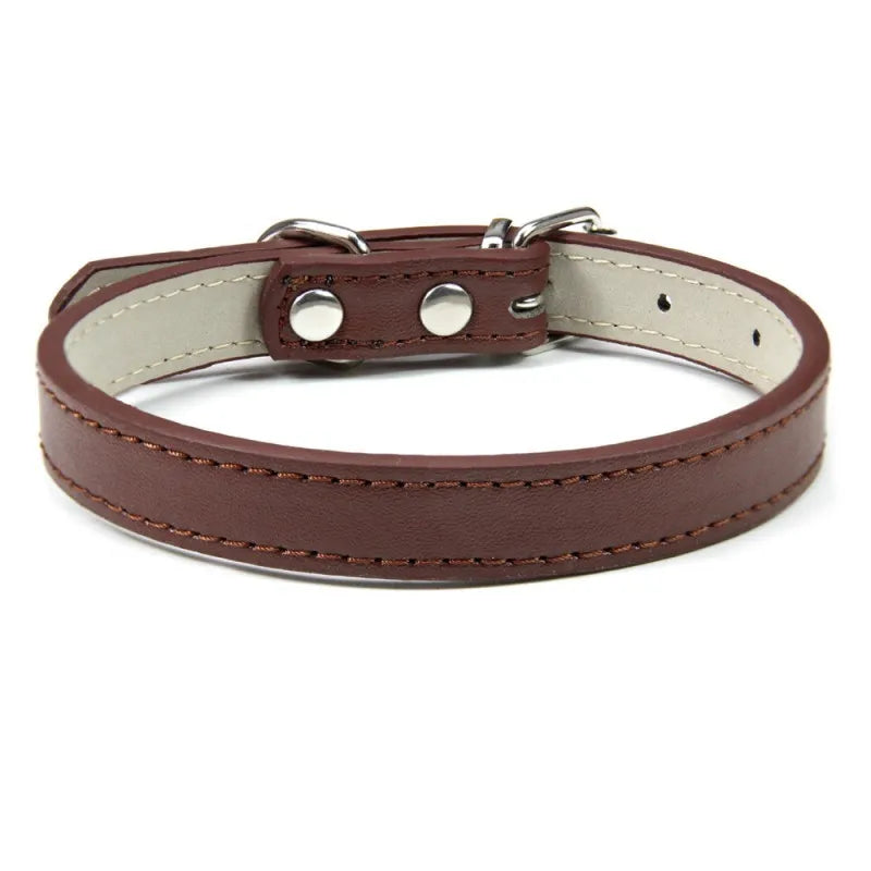 1 Piece Adjustable PU Leather Collar for Cats or Dogs