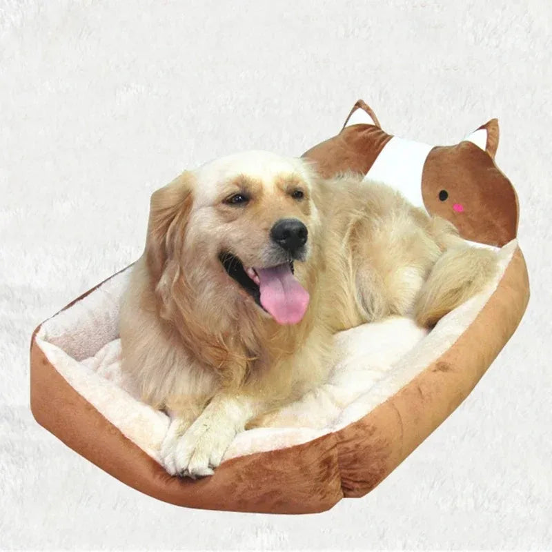 Dog Beds Cartoon Pet Bed Baskets Supplies Puppy Cushions Cats Medium Pets Products Cats Big Cushion Puppy Blanket Accessories