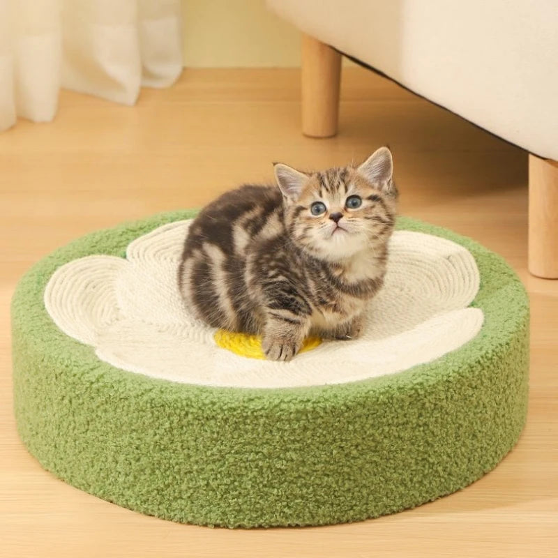 Cat Scratcher 2 In 1 Cat Anti Scratch Bed Cute Shape Cat Scratching Bed Round Cat Scratch Protection Paw Toy Gatos Accesorios