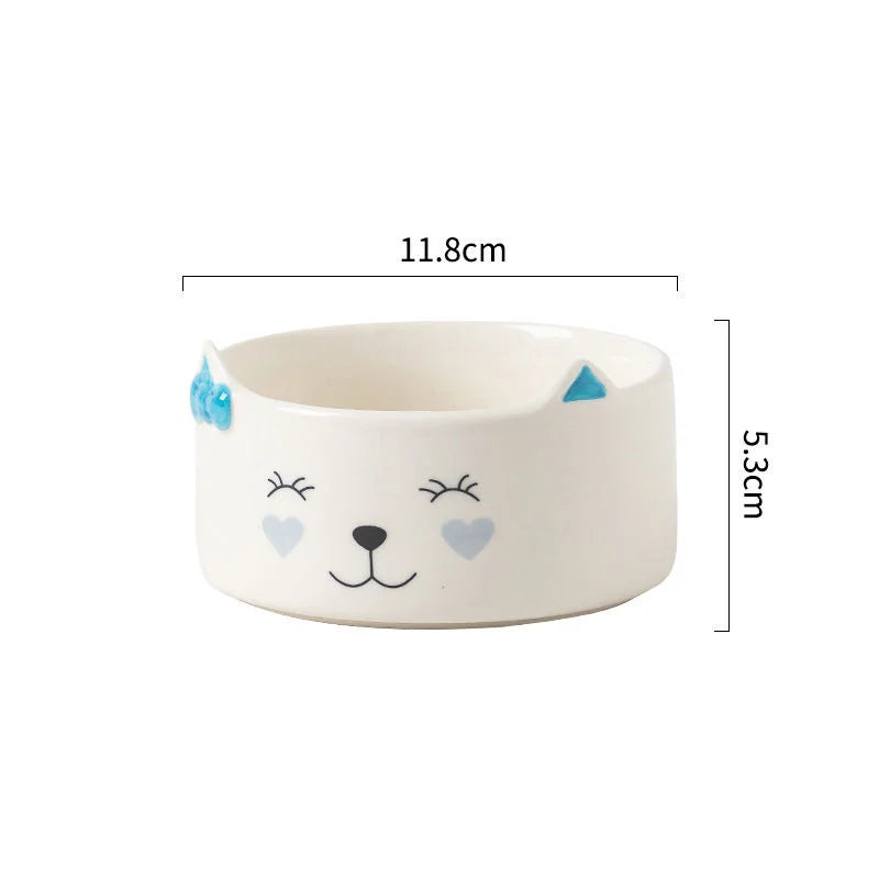 Ceramic Pet Bowl Luxury Bowl Designer Cat Feeder Small and Medium-sized Pet Drinking Accessories Pet Bowl