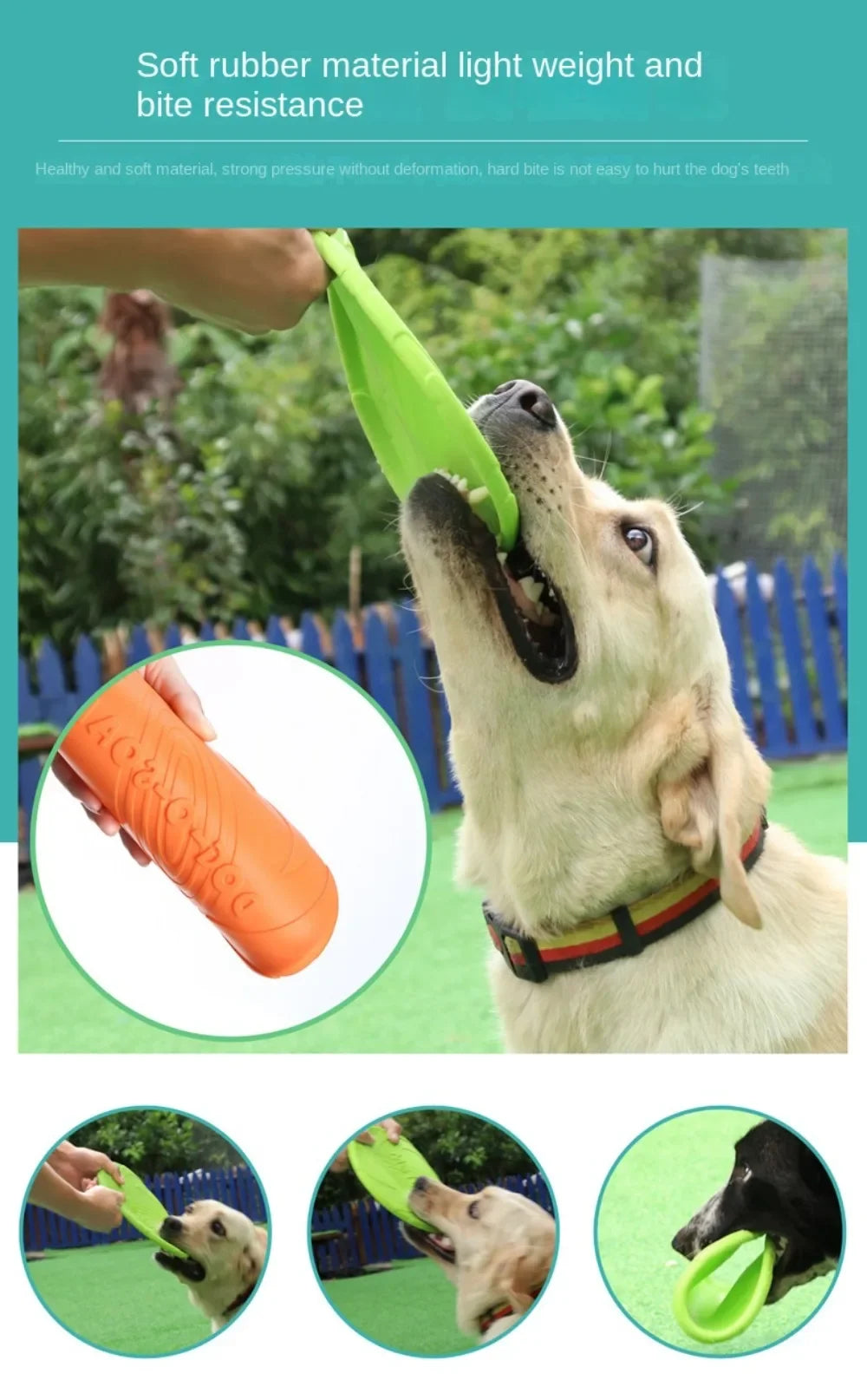 15/18/22cm Pet Dog Flying Disk Toy Silicone Dog Toy Dog Game Flying Discs Resistant Chew Puppy Training Interactive Pet Supplies