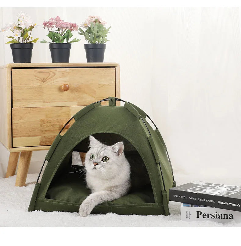 Pet Tent Bed Cats House breathable foldable pet outdoor cat Dog Basket Bed Comfortable stable cat Sleep tent Pet Supplies