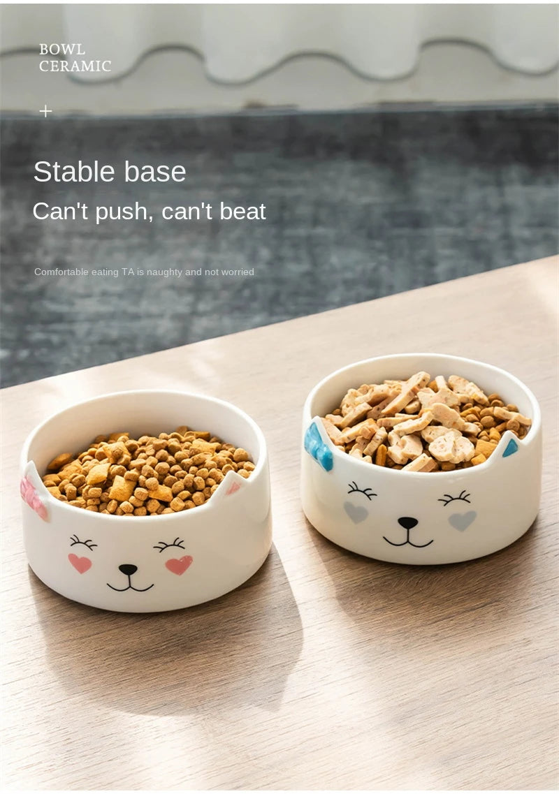 Ceramic Pet Bowl Luxury Bowl Designer Cat Feeder Small and Medium-sized Pet Drinking Accessories Pet Bowl