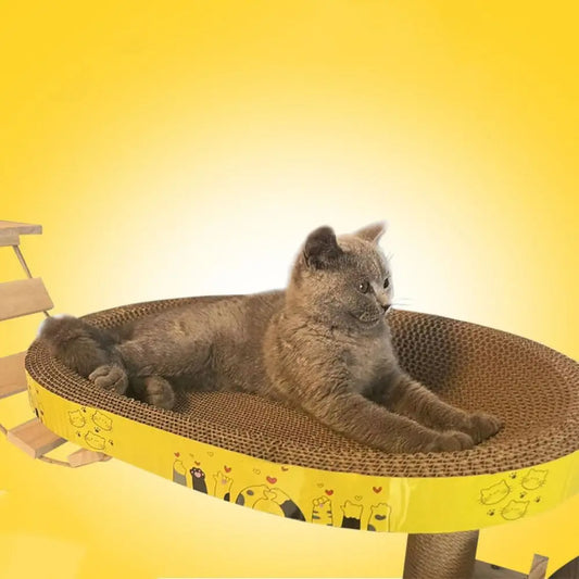 Cat Scratcher Corrugated Scratching Board Cardboard Bed Scratch Pad Nest Furniture Protect Kitten Training Toy