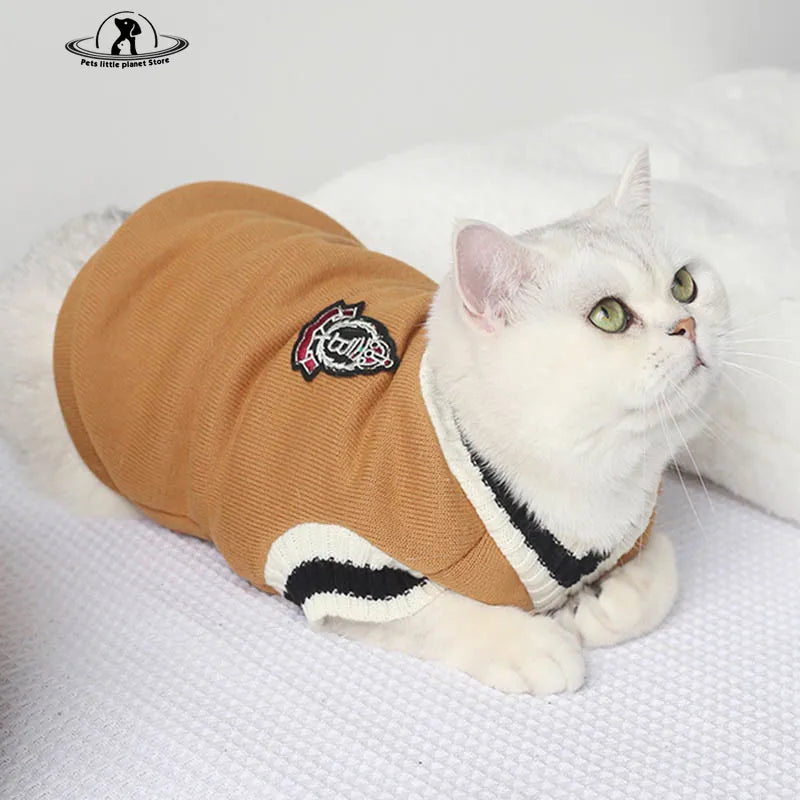 Cat Dog Sweater Pullover Winter Pet Clothes for Small Dogs Cat Vest Puppy Jacket Pet Cat Clothing Kitty