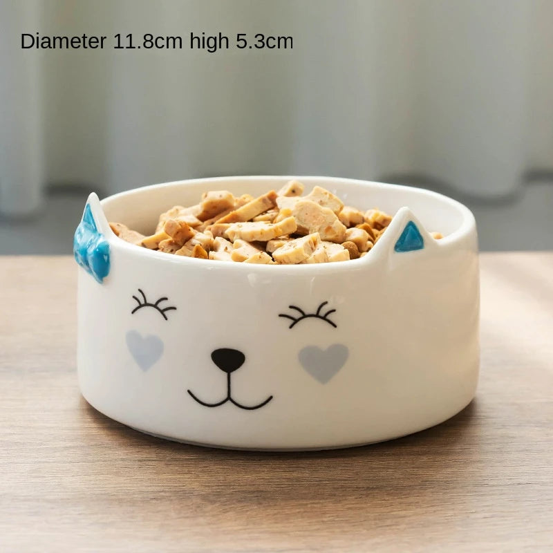 Ceramic Pet Bowl Luxury Bowl Designer Cat Feeder Small and Medium-sized Pet Drinking Accessories Pet Bowl