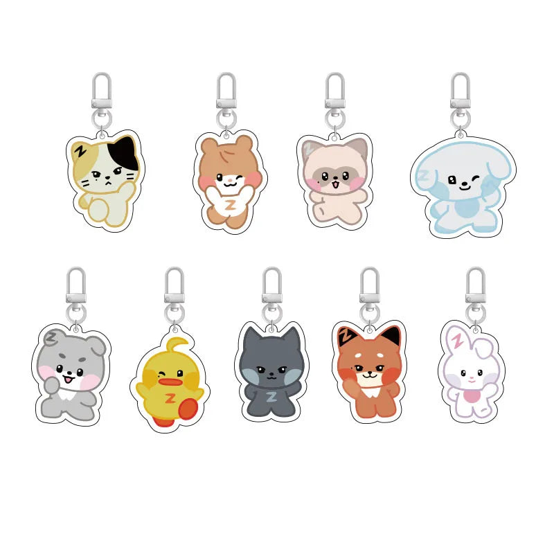 Keyring Cartoon Figure Acrylic Keychain Pendant Bag Accessories