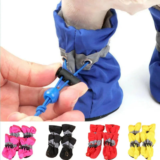 Pet Shoes Soft Bottom Breathable Waterproof Not Off Teddy Spring Autumn and Winter Out Pet Shoes Boots Sets Rain Shoes