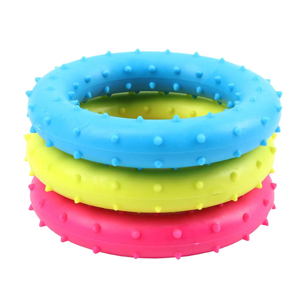 1PC Pet Toys For Small Dogs Rubber Resistance To Bite Dog Toy Teeth Cleaning Chew Training Toys Pet Supplies Random Color