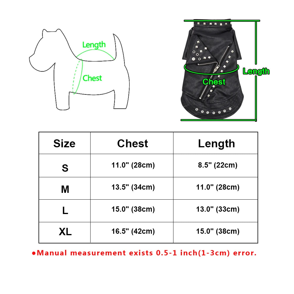 French Bulldog Dog Clothes Winter Leather Dog Coat Jacket Warm Pet Clothes For Small Large Dogs Cat Pug Clothing Ropa Para Perro