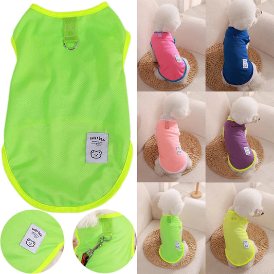 Puppy Breathable Dog Vest Pet Clothes for Small Medium Dogs Cat Vest T-shirt Teddy Thin Shirts Outdoor Pet Dog Clothing