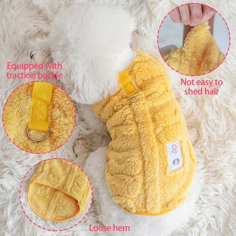 Pet Autumn and Winter Fleece Clothes Dog Cat Warm Coat Small Dogs Clothing Chihuahua Costumes